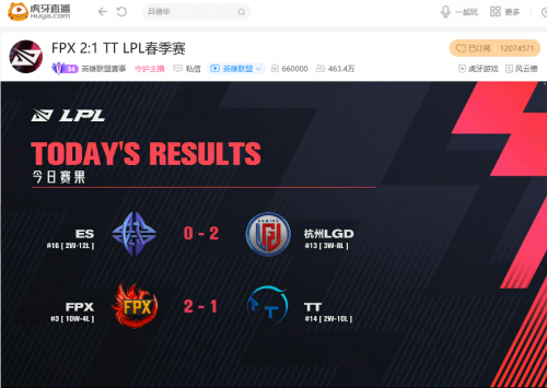 虎牙LPL:绝活梦魇体系再次立功 FPX鏖战三局险胜TT