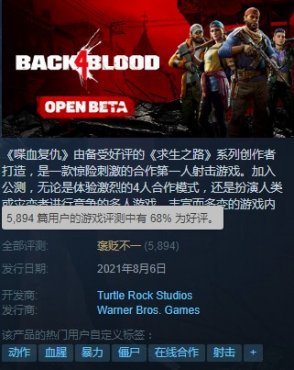 《喋血复仇》B测Steam“褒贬不一” 内容对不起价格